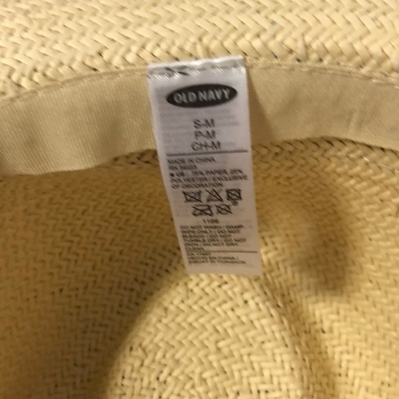 Straw Hat with black bow Old Navy small - Picture 3 of 3